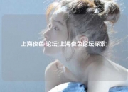 上海夜色 论坛(上海夜色论坛探索)